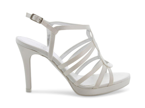 Melluso Sandali Sposa Tacco Alto Tomaia Tessuto Galassia Bianco TH618N-215438